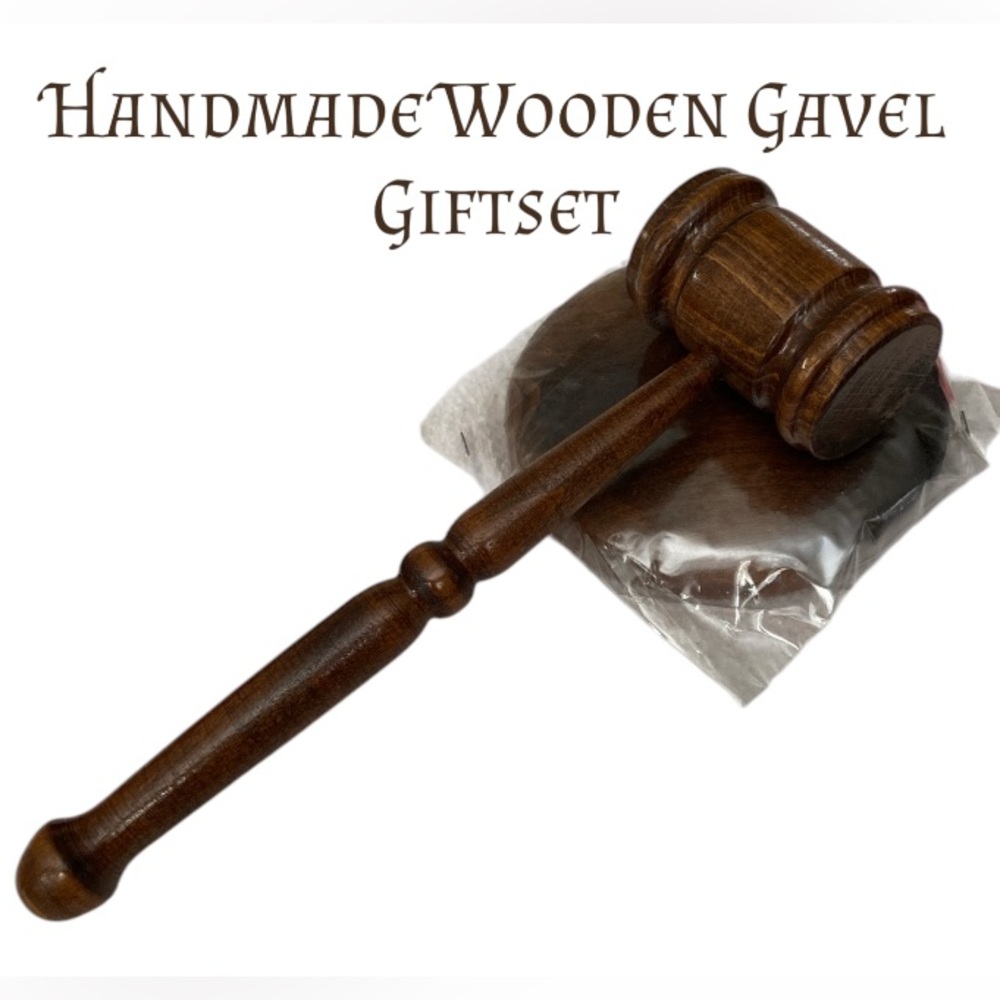 Wooden Gavel Giftset; Includes Gavel and Block